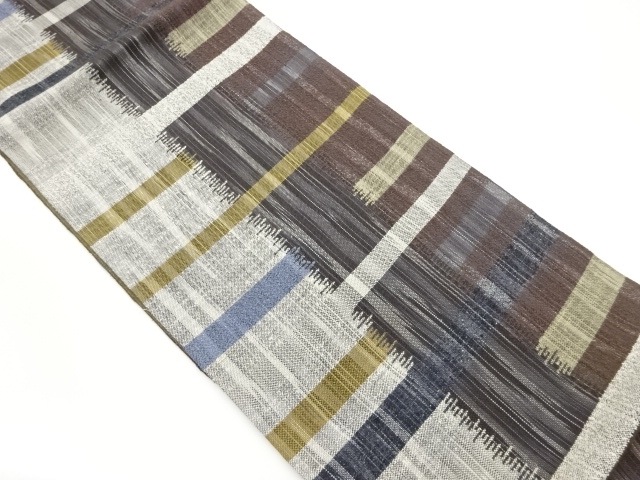 JAPANESE FUKURO OBI / WOVEN ABSTRACT STRIPE